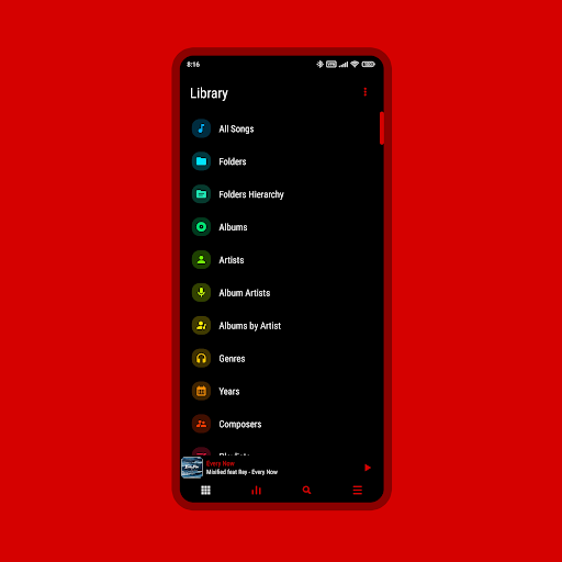 Luminous Black - Poweramp Skin - Personalization - apps