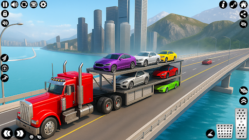 Car Transporter Truck Sim Game screenshot 2
