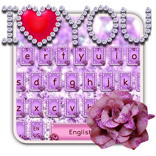 Purple Glitter Love Keyboard 10001002 Icon