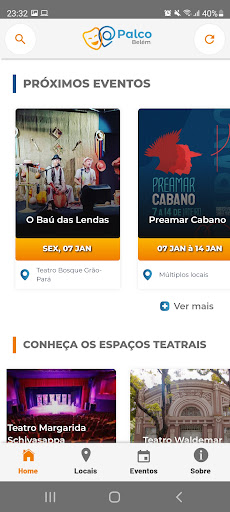 Android application Palco Belém screenshort