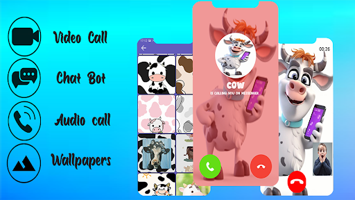 Android application Cow - funny video call & chat screenshort