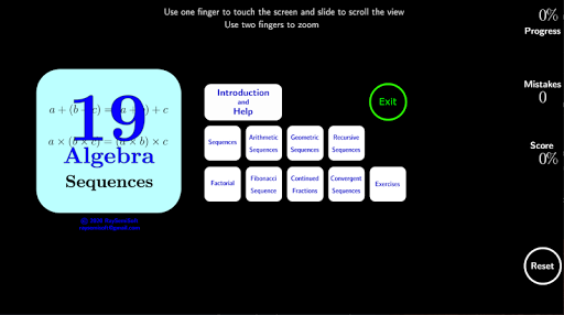 Android application Algebra Tutorial 19 screenshort