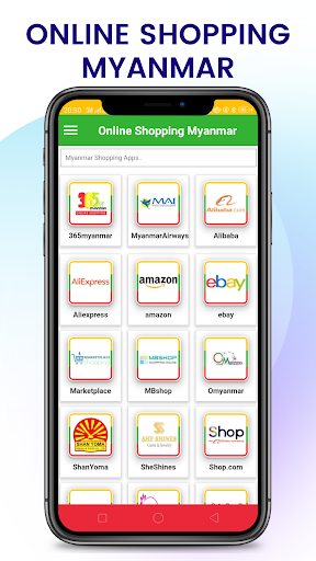 Android application Online Shopping Myanmar screenshort