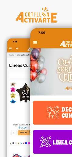 Android application Cotillón Activarte screenshort
