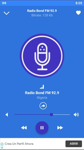 Android application radio for bond fm 92.9 screenshort