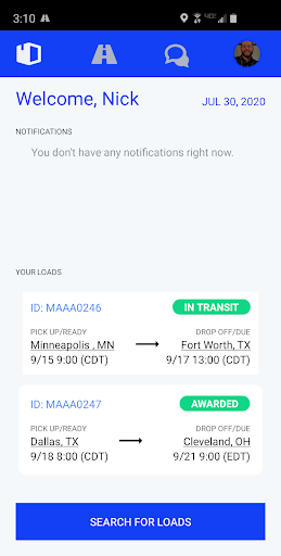 Android application MustDeliver Driver screenshort