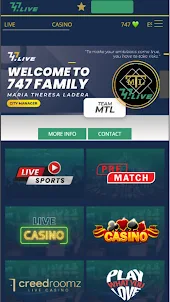 747 Live Casino Online Games