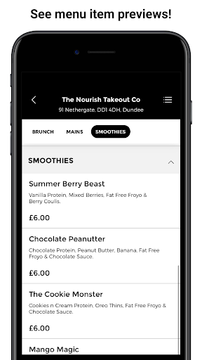 The Nourish Takeout Screen 2