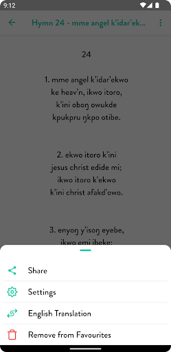 Efik Hymns Screen 2