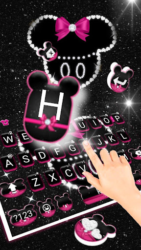 Android application Glitter Bow Minny Theme screenshort