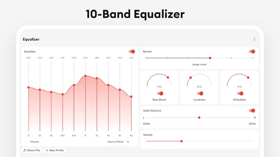 Flat Equalizer - Bass Booster لقطة شاشة