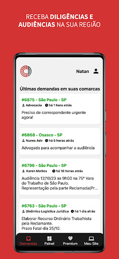 Android application Correspondente Dinâmico screenshort