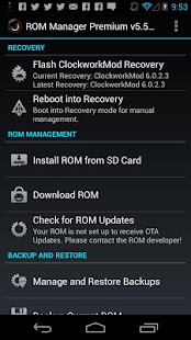 ROM Manager Screenshot