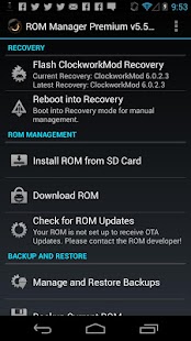 ROM Manager Captura de pantalla