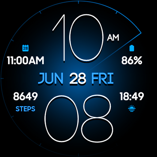 Lucid Dark digital watch face logo