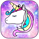 Galaxy Unicorn Shiny Glitter Theme icon