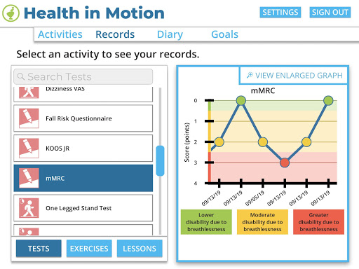 Health in Motion Screen 2