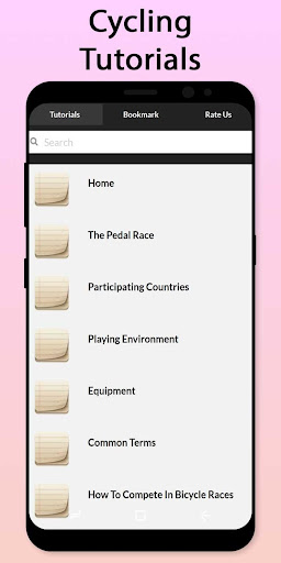 Android application Easy Cycling Tutorial screenshort