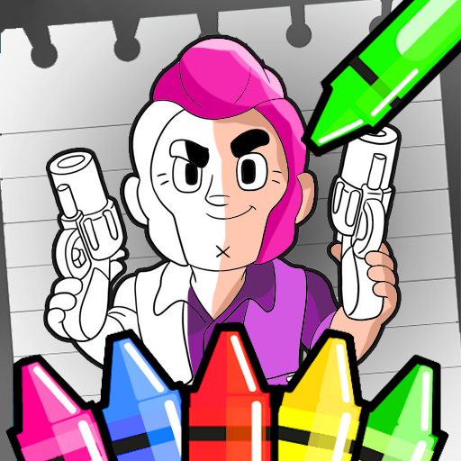 Brawl stars coloring Game logo