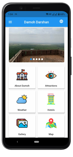 Android application Damoh Darshan screenshort