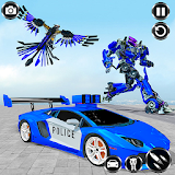 Police Eagle Robot Transformation:Free Robot Games icon