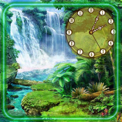 Jungles Waterfalls Clock