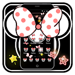 Neon Pink Minnie Theme Butterfly Icon Wallpaper Apk