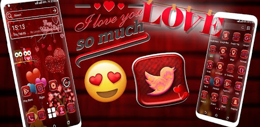 Valentine Red Launcher Theme