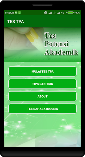 Android application Tes Potensi Akademik (TPA) screenshort