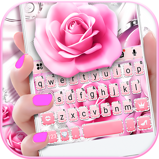 Silver Pink Rose Theme  Icon