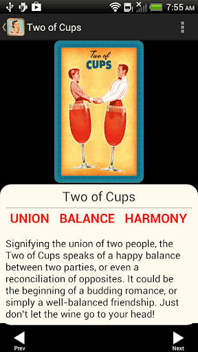 Screenshot of Housewives Tarot