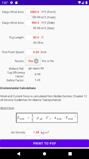 Tug Horsepower Screen 3