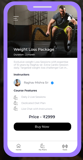 The Fit App Screen 2