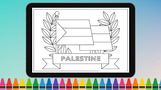 Palestine Flag Coloring Game