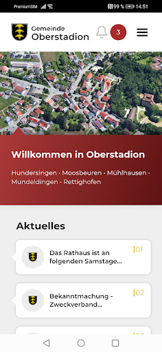 Android application Oberstadion screenshort