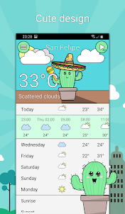 サボテン天気アプリ：天気予報＆ウィジェット＆時計