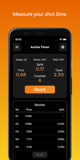 Android application Aim Timer - Shot Trainer screenshort