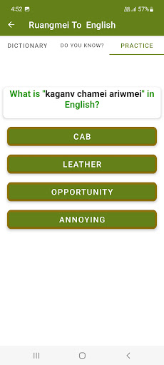 Ruangmei To English Dictionary Screen 2