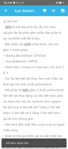 Android application Từ điển Sinh học THPT screenshort
