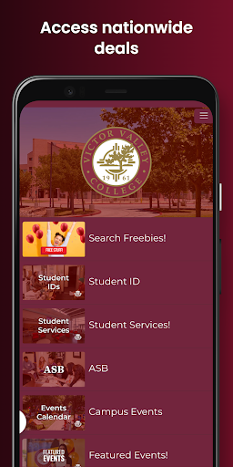 Android application Victor Valley College ASB screenshort
