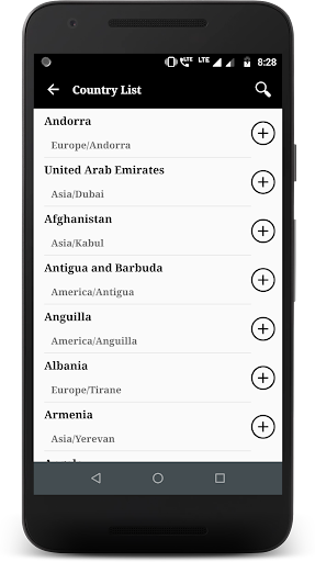 World Clock Screen 2