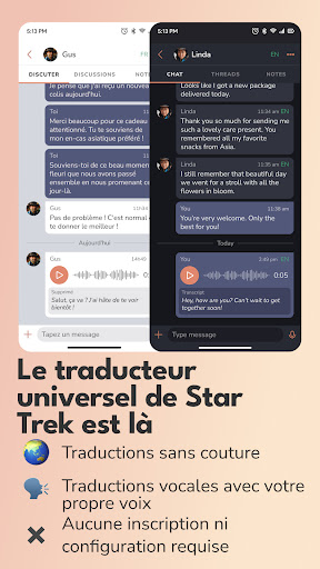 Aperçu de l'application