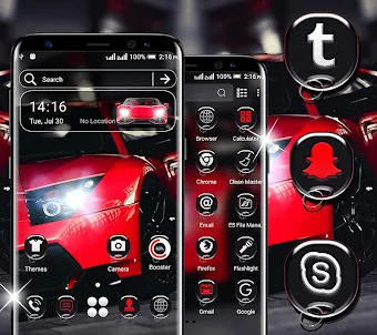 Red Car Launcher Theme