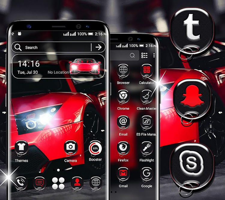 Red Car Launcher Theme - 2.9 - (Android)