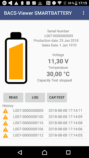 Android application SMARTBATTERY Companion screenshort