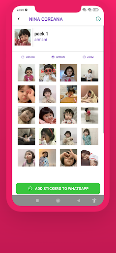 Niña Coreana Stickers Screen 3