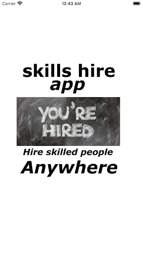 Android application Skills Hire screenshort