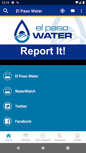 Android application El Paso Water Report It! screenshort