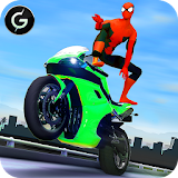 3D Hero Super Spider Rider - Moto Traffic Shooter icon