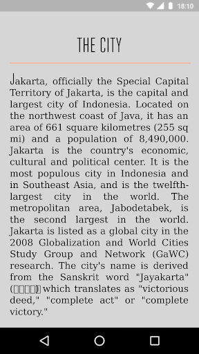 Jakarta Travel Guide Screen 3